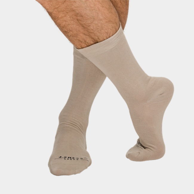 Image of J.Press antibakteriális férfi zokni - 43-44 - bézs - D042 (öltönyhöz is)