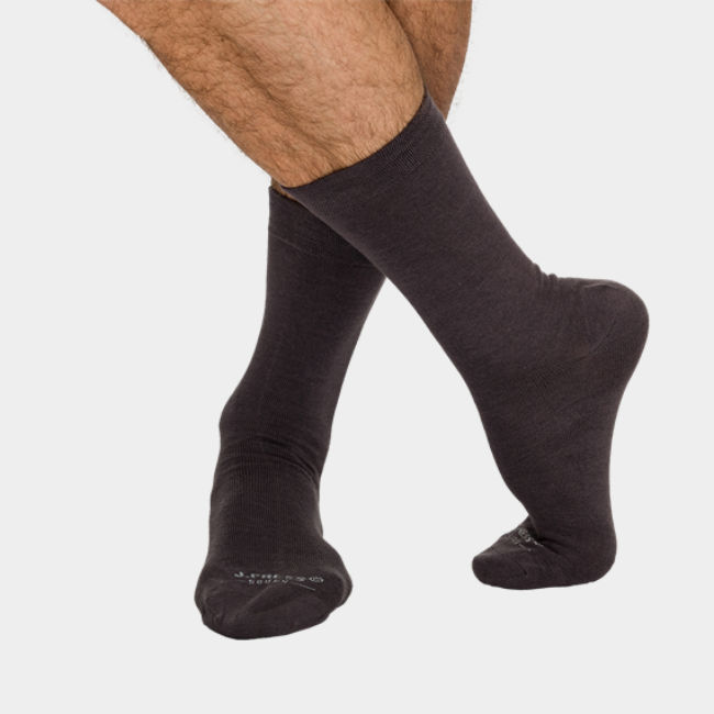 Image of J.Press antibakteriális férfi zokni - 45-46 - barna - D042 (öltönyhöz is)